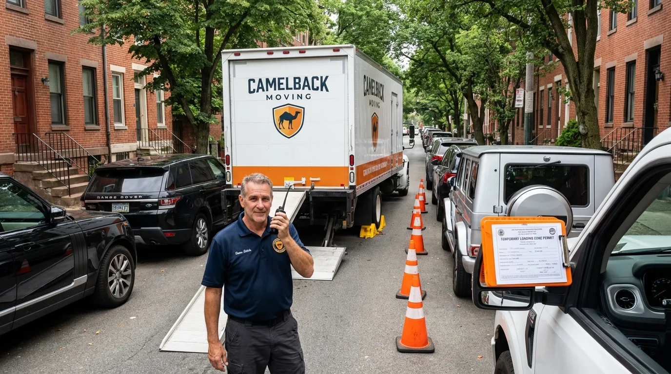 City street loading permit setup in Woodbury, NY